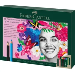 Faber-Castell Polychromos & Pitt Graphite Matt Geschenkset 40-teilig