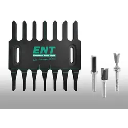 ENT Fräser-Set inklusive Zinkenfrässchablone 4-Teilig