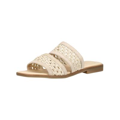 Pantolette PAUL GREEN "Paul Green Pantoletten Leder/Textil", Damen, Gr. 38, natur, Leder, Textil, Schuhe Pantolette