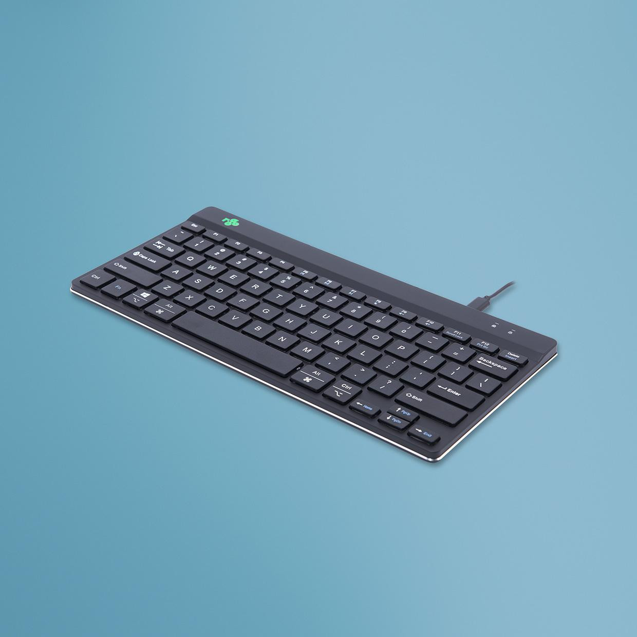 R-Go Tools RGOCOUSWDBL Compact Toetsenbord US-layout zwart