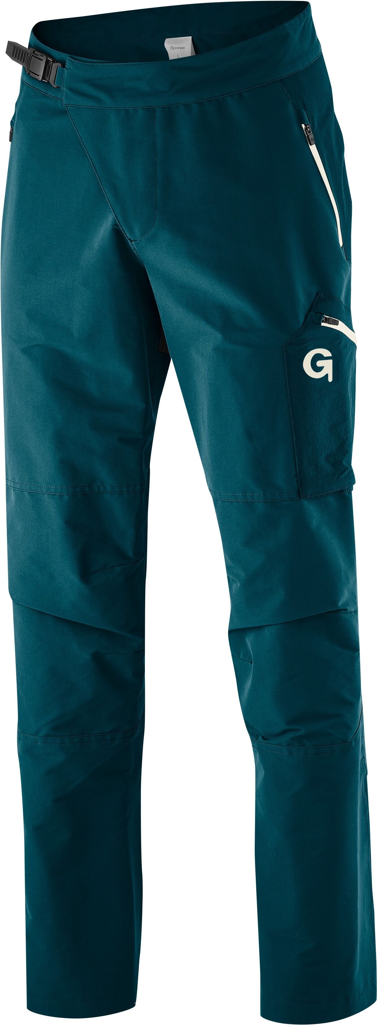 Radhose GONSO "PISCADU", Damen, Gr. 3XL, Normalgrössen, blau (fossil blau), 93% Polyamid, 7% Elastan, Hosen Radhose, Herren Bike-Hose, lange MTB Fahrradhose, Bund regulierbar, mit Taschen fossil blau 3XL, Normalgrössen