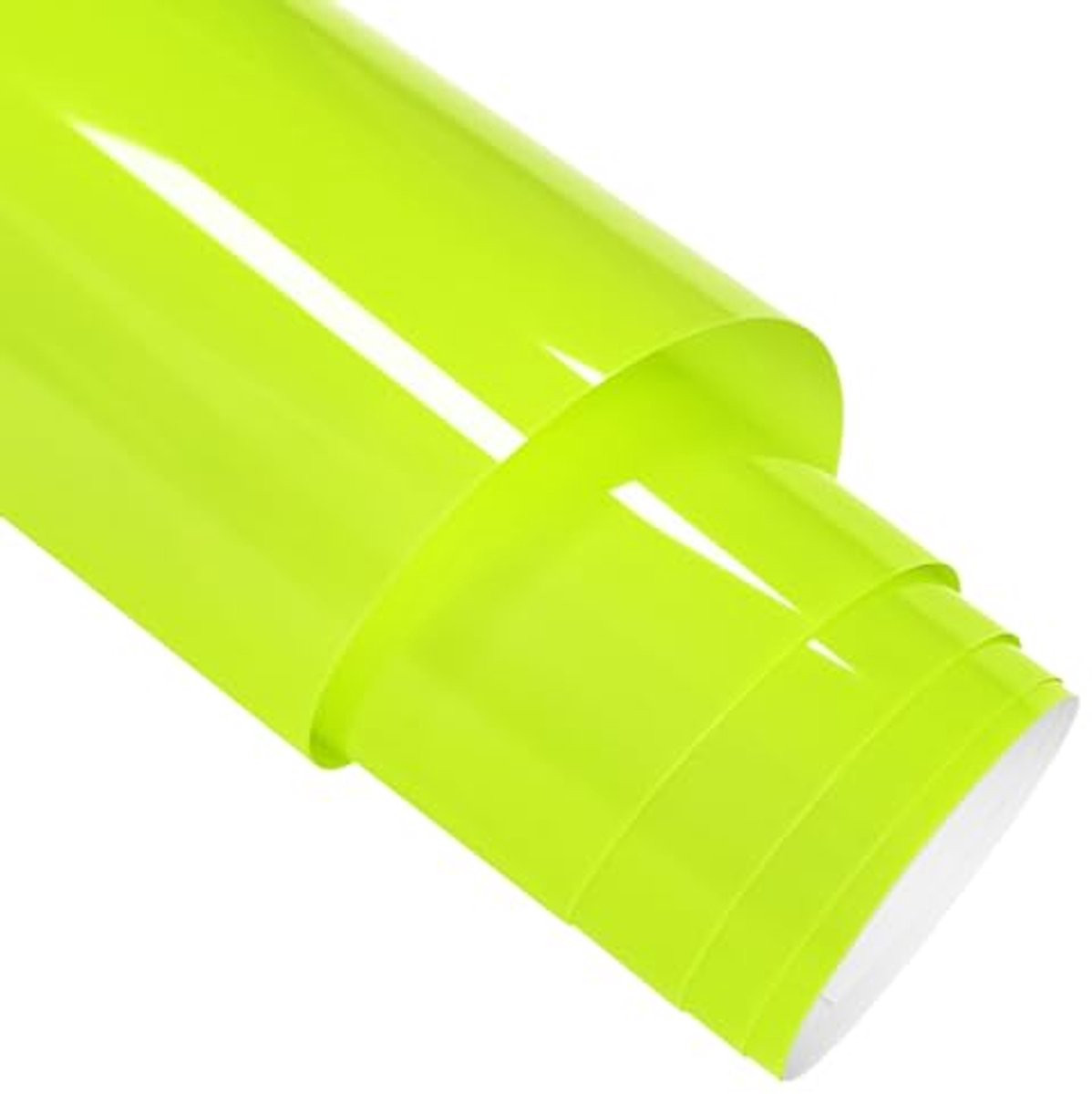 Neon gele plotterfolie voor textiel - Warmteoverdracht vinyl - 30,5 cm x 6,1 m