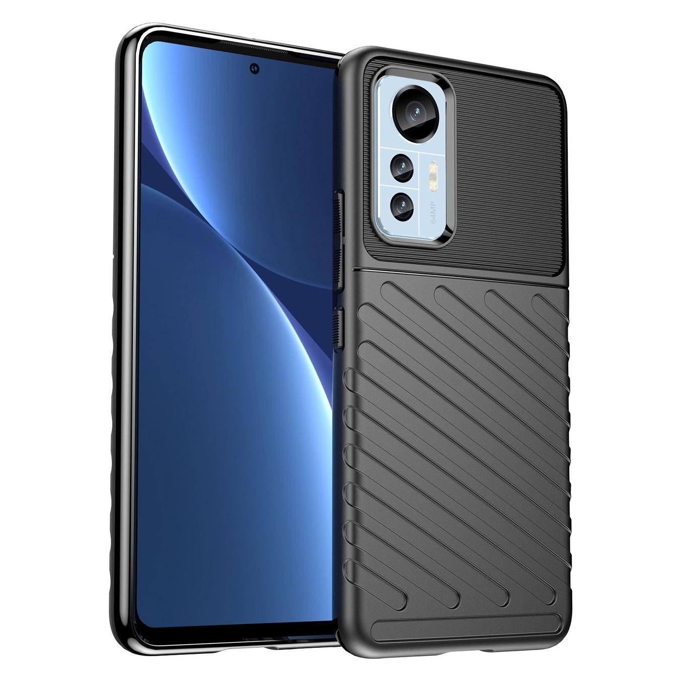 Hurtel Thunder Case Hülle für Xiaomi 12 Lite Silikon Armor Case schwarz (Xiaomi 12 Lite) (1404978613)
