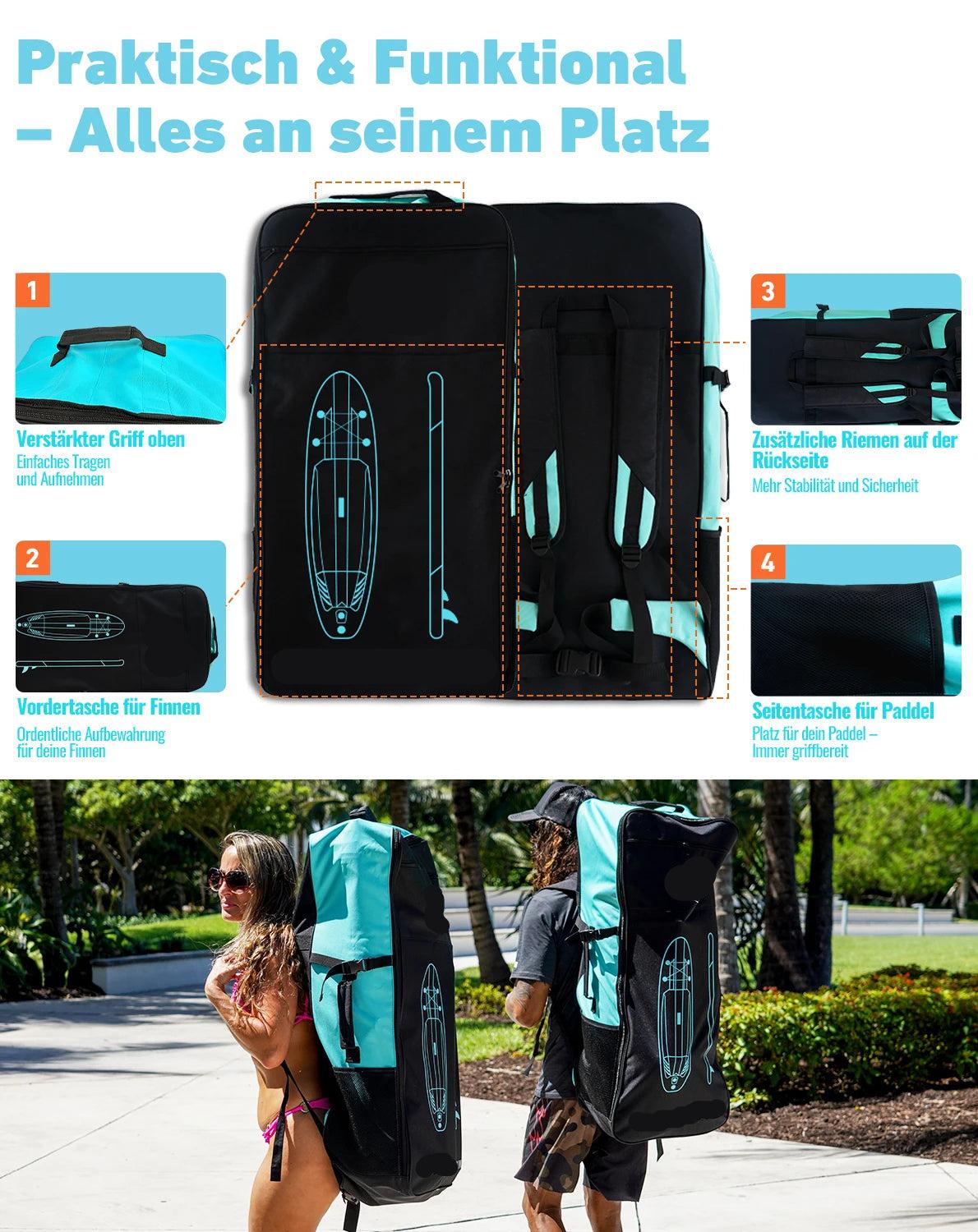 Aufblasbares Stand-Up-Paddle-Board - SUP-Board - Aufblasbares Paddelbrett - Wassersportgerät - Leichtgewicht