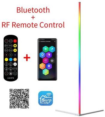 Uplift Picks Modern RGB LED Corner Floor Lamp For Relaxing Bedroom Mood Lighting Ambiance white Led us Plug