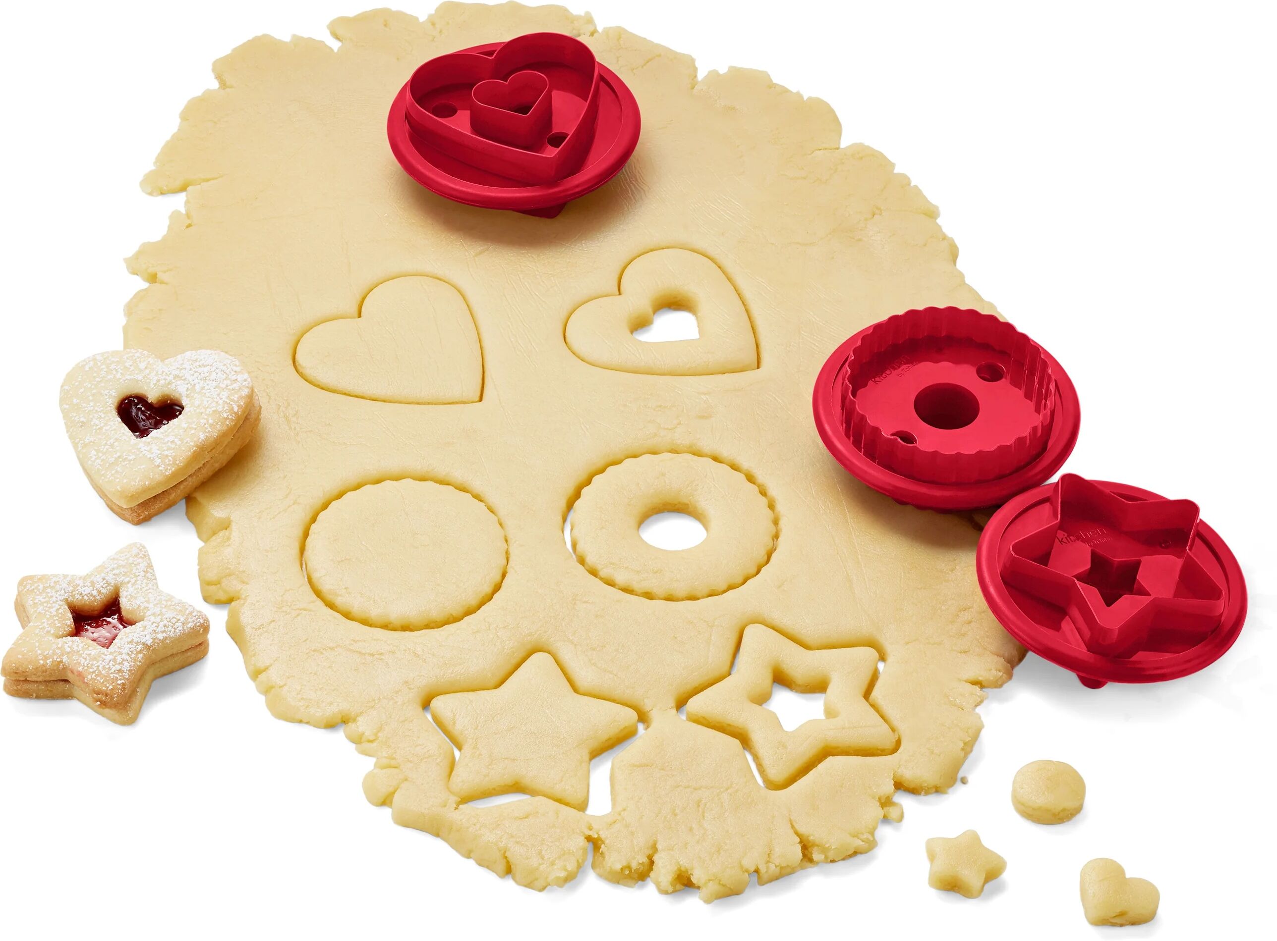 Tchibo - 3 Linzer-Plätzchen-Ausstecher - rot