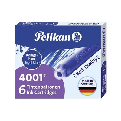 Pelikan Tintenpatronen 4001® 6er Set Standard-Patronen, Königsblau