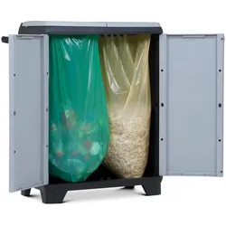 Keter Recyclingschrank Split Premium, Abfalleimer, Grau, Schwarz