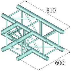 Alutruss QUADLOCK TQ390-QQT35 3-Wege-T-Stück, Montage Lichttechnik