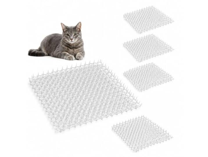 Relaxdays Grille Anti-rongeurs\, 5 pièces\, Protection Contre Les martres et Chats\, pour Plantes\, Plastique\, Blanche