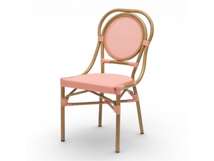 Chaise de terrasse MONTAIGNE - Textilène Rose