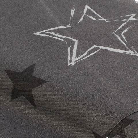 Baumwollstoff Sterne "Stella", graphit