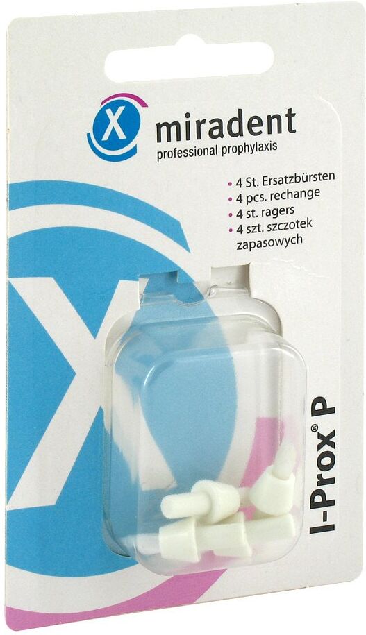 Miradent Ersatz Spitzbürsten I-prox P weiss soft 4stk