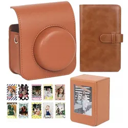 Loveinstant, Aufbewahrungsbox, Zestaw 4w1 Futerał Album Etui BOX Naklejki Zdjęcia do Fuji Instax Mini 41 / Brązowy (4x)