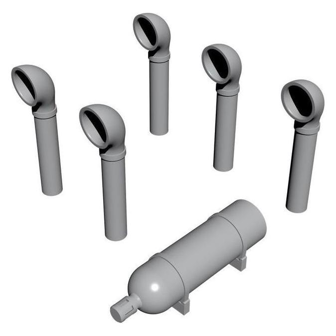 CMK PT-109 Boat Deck Set(Smoke Generator, Ventilation Funnels) (129-N72036)