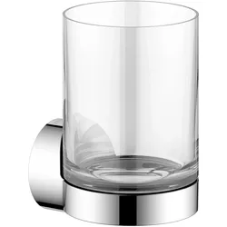 KEUCO REVA Glashalter, Echtkristallglas, 12850019000, Farbe: Verchromt