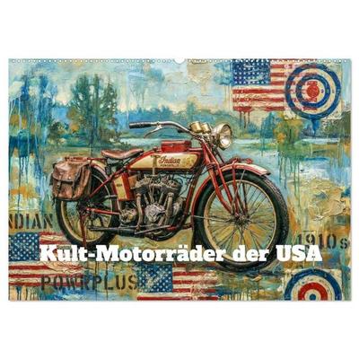 Kult-Motorräder der USA (Wandkalender 2027 DIN A2 quer), CALVENDO Monatskalender