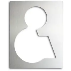 Türschild ethno aus Aluminium Rollstuhl