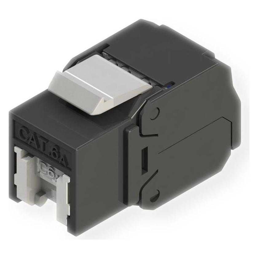Roline Kat.6A Keystone, RJ-45, ungeschirmt, werkzeuglos, schwarz (Keystone Modul) (21.17.0320)