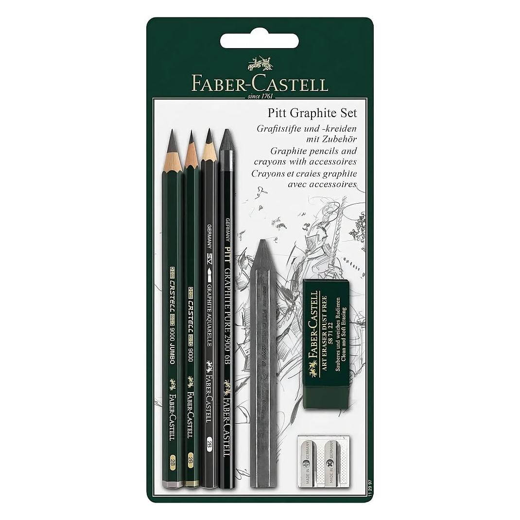 Faber-Castell Pitt Graphite Set (8 mm, 2B, 6B, 5x) (112997)