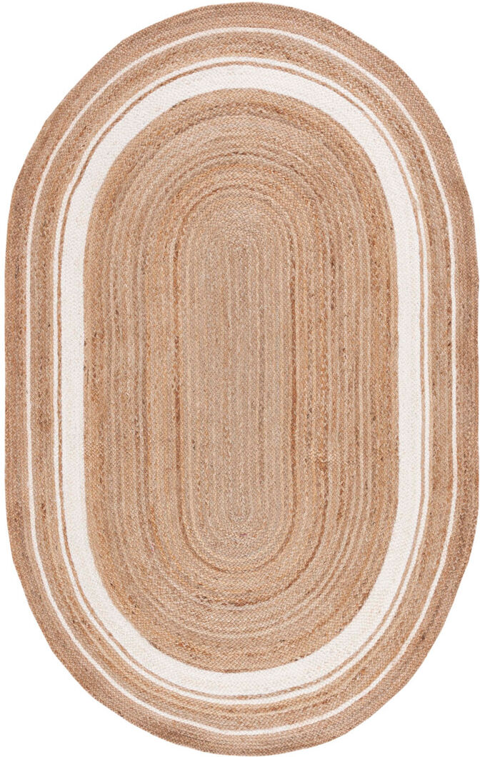 Highland Dunes Flatweave Area Rug Natural Oval 122 X 183
