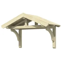 Skan Holz Design-Vordach Stettin-farblich unbehandelt Typ 1