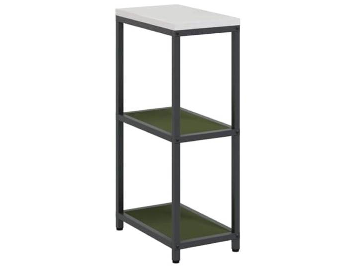 HKTMGDNG Küchenregal Olivgrün 30x50x92 cm Standregal aus Stahl Vielseitiges Beistellregal für Küche, Terrasse und Gartenbereich. Kompaktes Metallregal mit drei stabilen Böden.