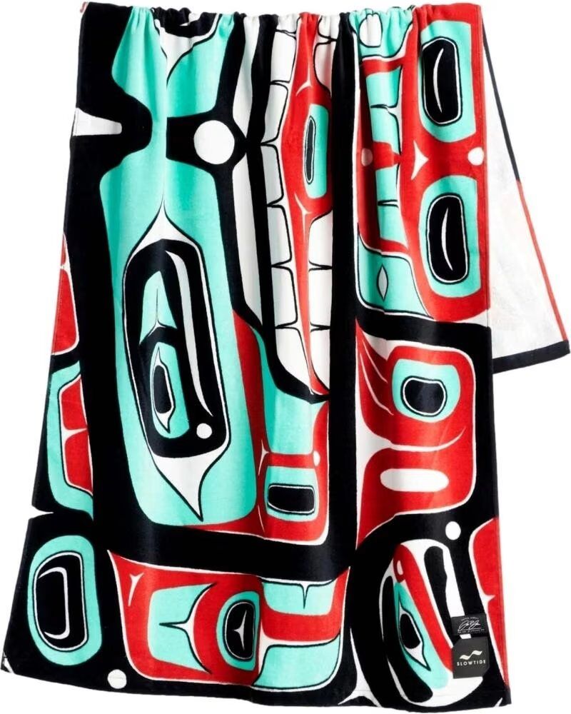 Slowtide Toalla De Playa Strp021 Con Estampado Artístico Multicolor 34 Unisex