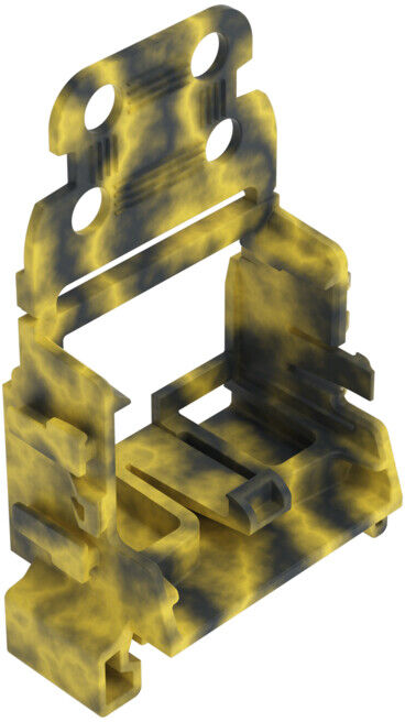 WAGO Adaptateur de fixation 221-549/000-053 4mm² gris foncé-jaune (221-549/000-053)