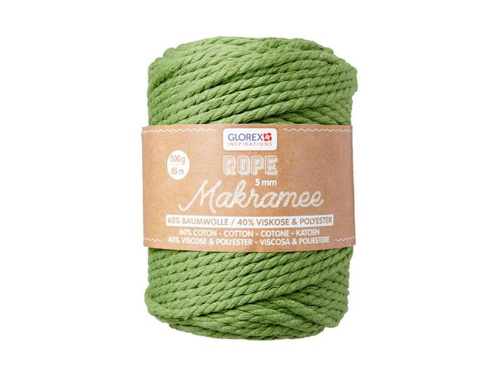Glorex Makramee Rope Olivgrün 500 g 5 mm