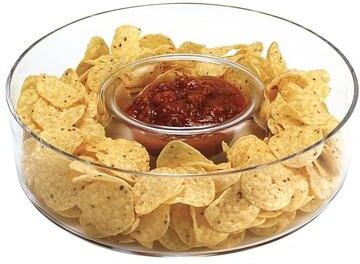 Badash Crystal Manhattan European Mouth Blown Crystal Chip N Dip 11 in.