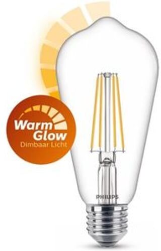 Philips lâmpada LED E27 Edison filamento luz quente 5,9 W   60 W