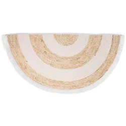 NATURFASERTEPPICH braun handgewebt 100x50x1 cm