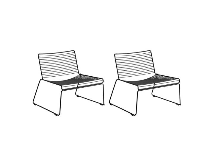 HAY - Hee Lounge Chair, schwarz (2er-Set)