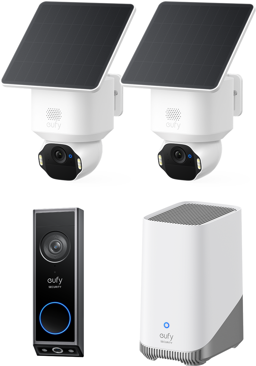 eufyCam E42 2-Kamera-Set mit HomeBase™ 3 & Türklingel mit Kamera E340