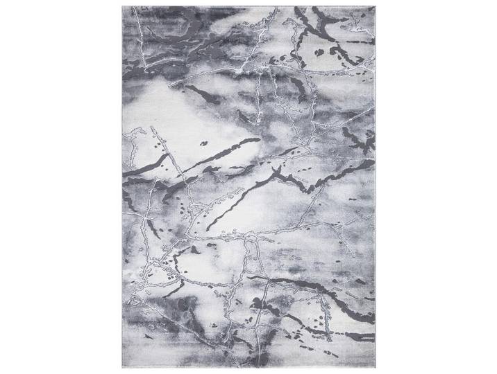 Webteppich Saphira, Dunkelgrau, Silberfarben, Marmoroptik, rechteckig, 120x170 cm, Teppiche und Böden, Teppiche, Moderne Teppiche