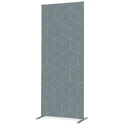 Textil Raumteiler Deko 85-200 Hexagon Grau