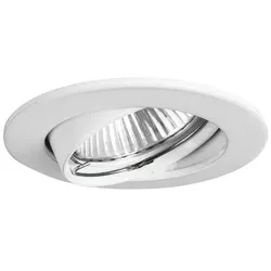 Brumberg 02-77010 NV-Einbaustrahler 50W 1xGX5,3, Guss Spotlight schwenkbar, weiß