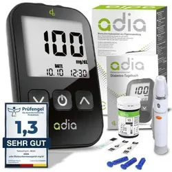 Adia Blutzuckermessgerät Set mg/Dl 1 ST