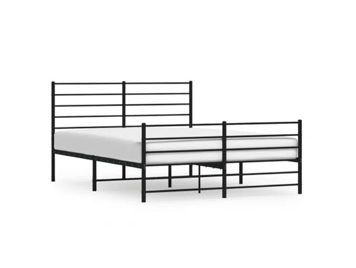 PUGYNBK Bettgestell aus Metall, Schwarz, 160 x 200 cm Lattenrost, Stauraum, Rückenstütze, ohne Matratze