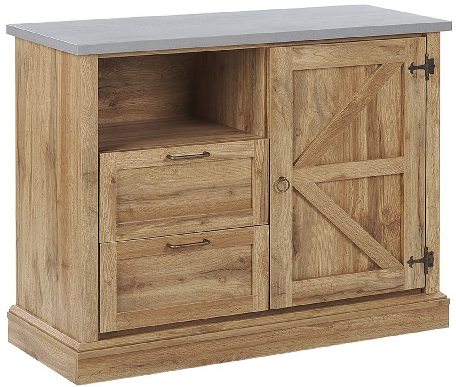 Beliani TORONTO Sideboard - Lichte houtkleur - Rustiek - Vezelplaat