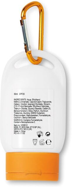 Crème solaire personnalisé SPF25 SUNCARE orange