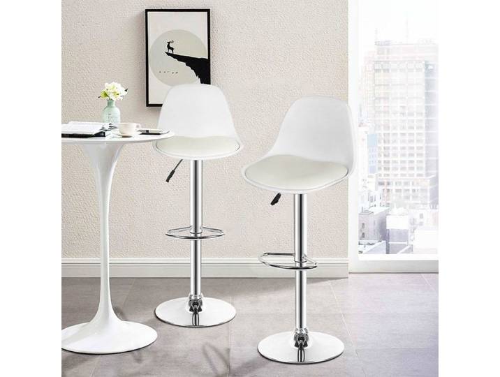 XJING Lot de 2 Tabourets de bar réglables-Tabouret de bar pivotant-Chaise en cuir PU- Pour la maison le bar