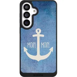 Nivocase Handyhülle für Samsung Galaxy S26+ Hülle NIVOpure Case Schwarz Anker Blau maritim (Samsung Galaxy S26+), Smartphone Hülle, Blau, Schwarz