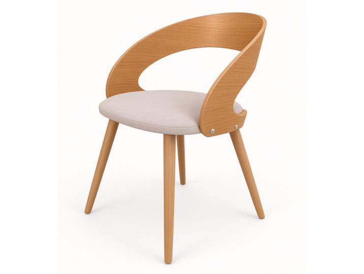 Sepro Meble Stuhl Grau M-105 Komfortabel, Beige, 57x82x47 cm, Esszimmer, Stühle