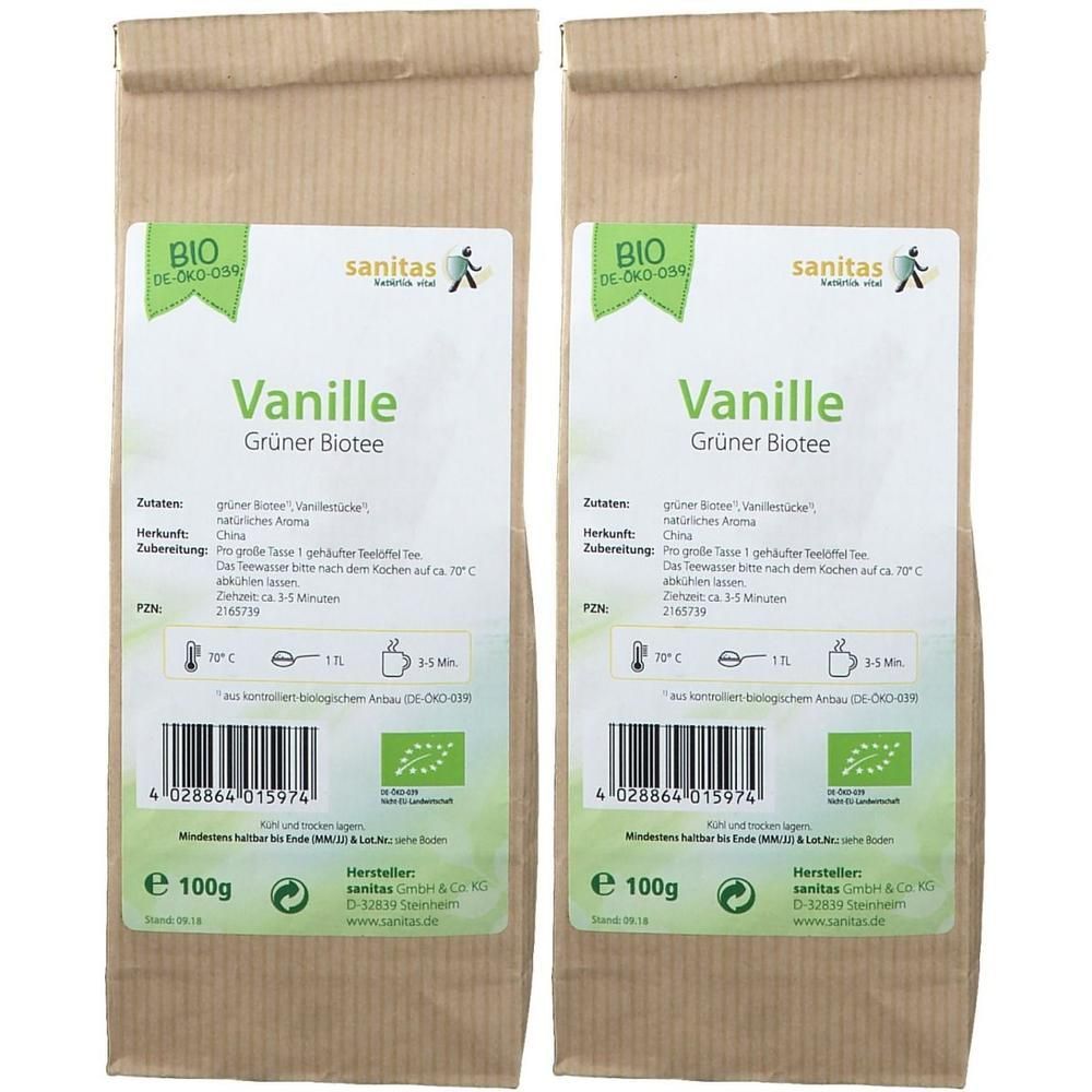 Gruener TEE Vanille KBA Bio 2x 2x100 g Tee
