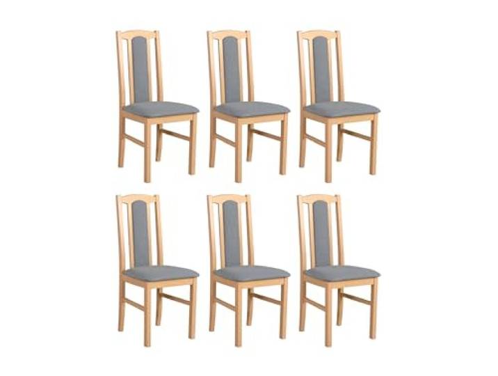 LeafDesign Esszimmerstühle 6er Set, Massivholz, Gepolstert, Sonoma Eiche Küchenstühle, Esstischstühle und Essstühle für Wohnzimmer, Restaurant, Café, Hotel und Gastronomie – hoher Sitzkomfort