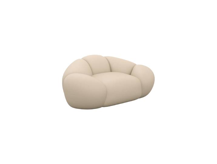 Design Echtleder Loungesessel „Arden“ Echtleder Beige BLOOMINGLOFT Collection
