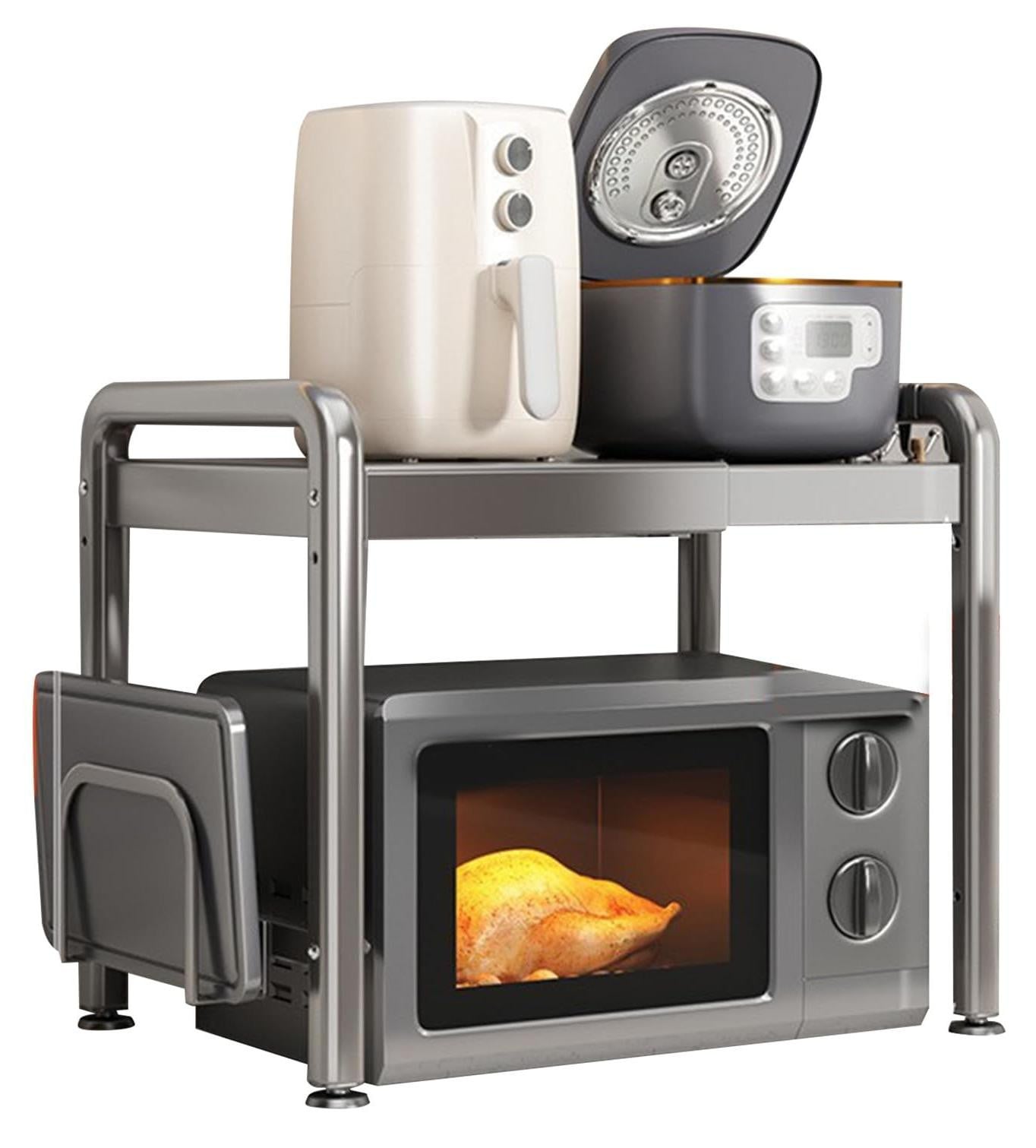 Solidchoice Uitschuifbaar Magnetron Rek met 2 Niveaus