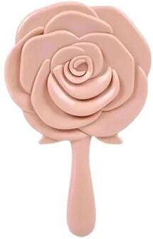Inspire Essentials Rose Flower Handheld Makeup Mirror Retro Vanity Beauty Mirror For Makeup And Travel pink